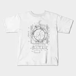 Camera Shutter Mechanism Vintage Patent Hand Drawing Kids T-Shirt